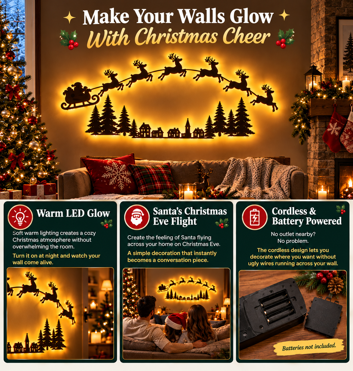 🎄 Turn Any Empty Wall Into Christmas Magic