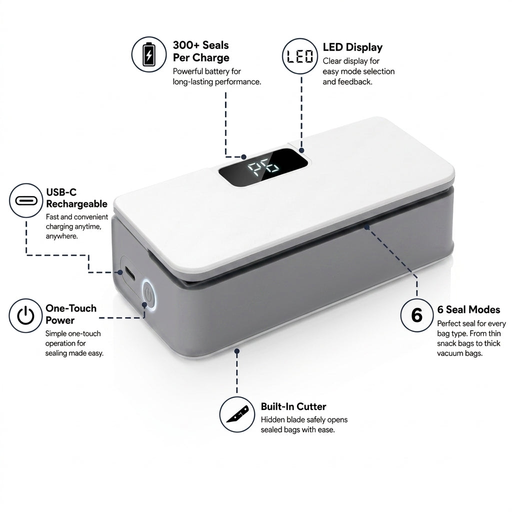 Mini Heat Bag Sealer – Keep Your Snacks Fresh & Crunchy