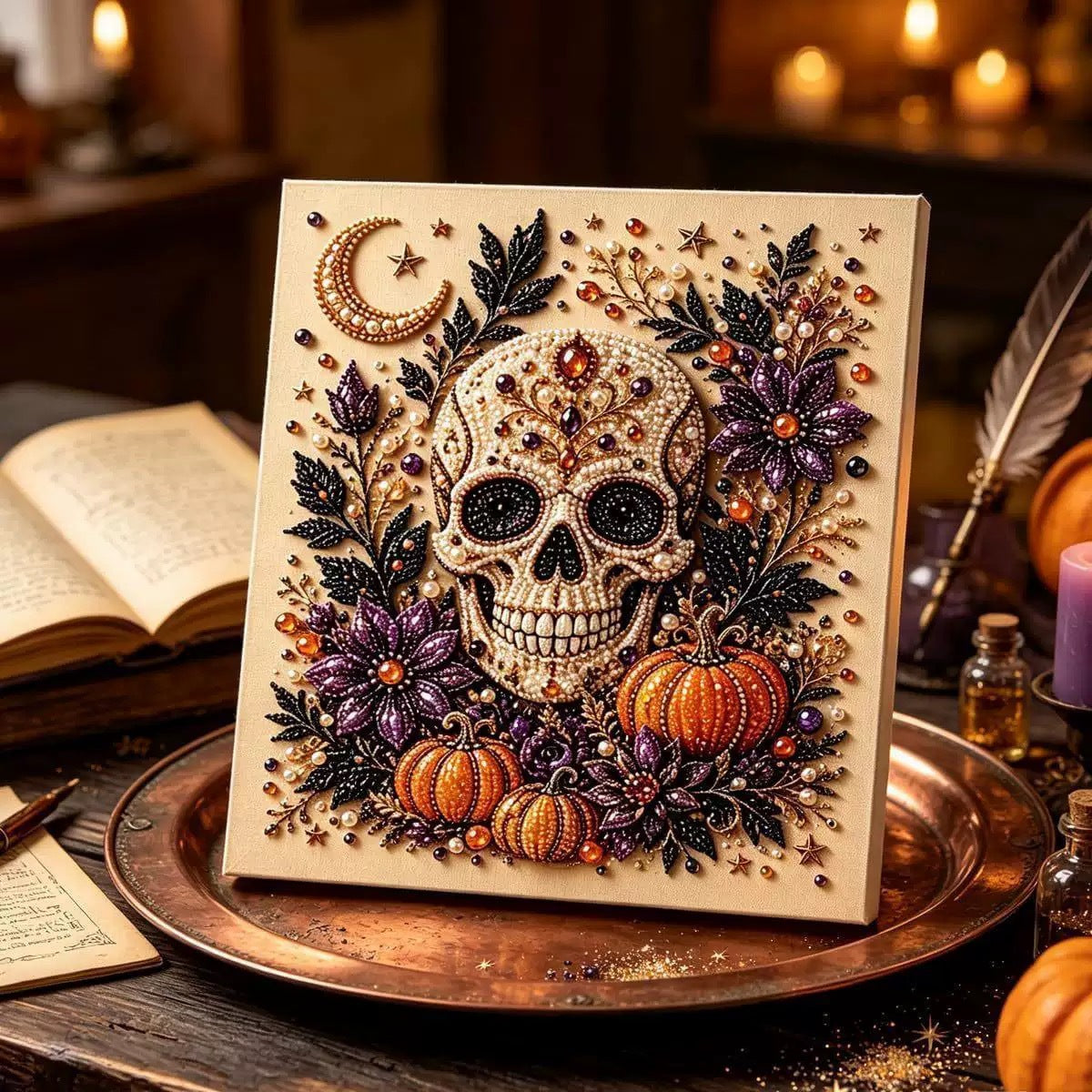 👻✨ Halloween Pearl Art DIY Kit – Turn Tiny Pearls into Spooky-Cute Magic