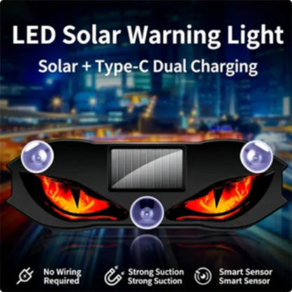 🚗 ☀️Solar-Powered LED Car Warning Strobe Light, Weatherproof IP Waterproof Auto Light Sensor Activates At Dark, Energy-Saving Roadside Safety Light For Cars Trucks SUVs