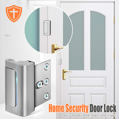 800 LBS Heavy Duty Home Security Door Lock | Anti-Break Inward Opening Door Lock with Reinforced Lock Cylinder