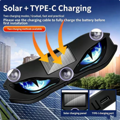 🚗 ☀️Solar-Powered LED Car Warning Strobe Light, Weatherproof IP Waterproof Auto Light Sensor Activates At Dark, Energy-Saving Roadside Safety Light For Cars Trucks SUVs