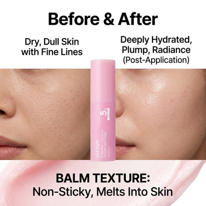 Pink Collagen Volume Multi‑Balm,All‑In‑One Anti‑Aging Stick, Firming & Smoothing for Fine Lines, Target Under‑Eyes, Neck, Forehead, Smile Lines & Lips