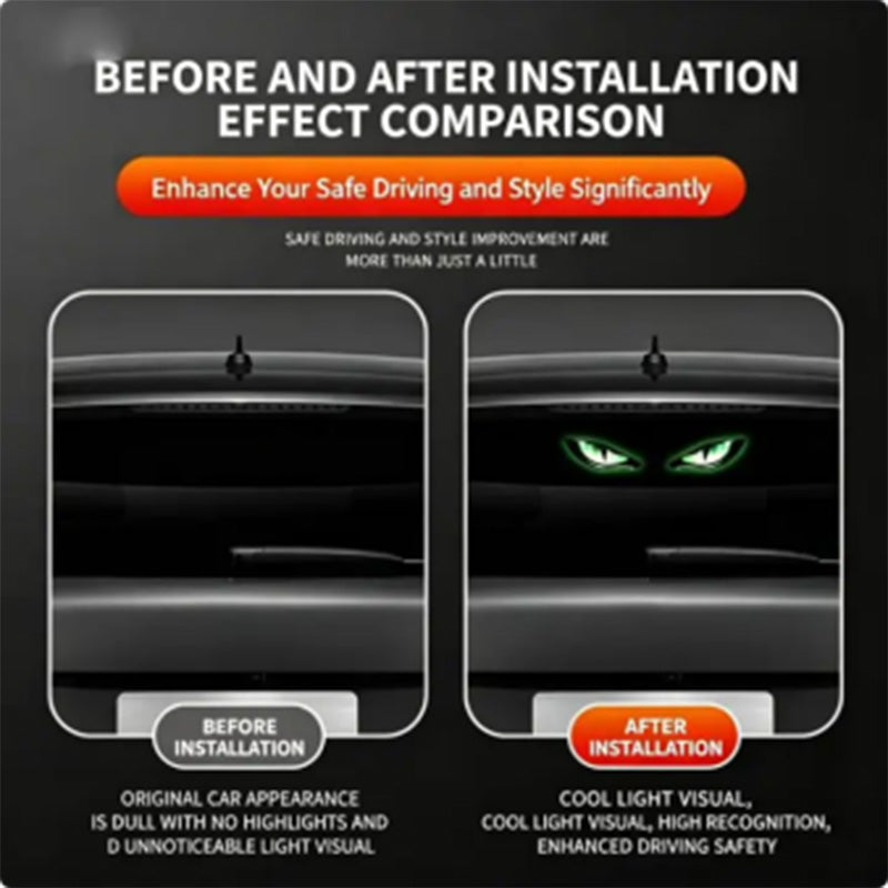 🚗 ☀️Solar-Powered LED Car Warning Strobe Light, Weatherproof IP Waterproof Auto Light Sensor Activates At Dark, Energy-Saving Roadside Safety Light For Cars Trucks SUVs