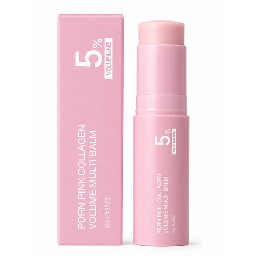 Pink Collagen Volume Multi‑Balm,All‑In‑One Anti‑Aging Stick, Firming & Smoothing for Fine Lines, Target Under‑Eyes, Neck, Forehead, Smile Lines & Lips