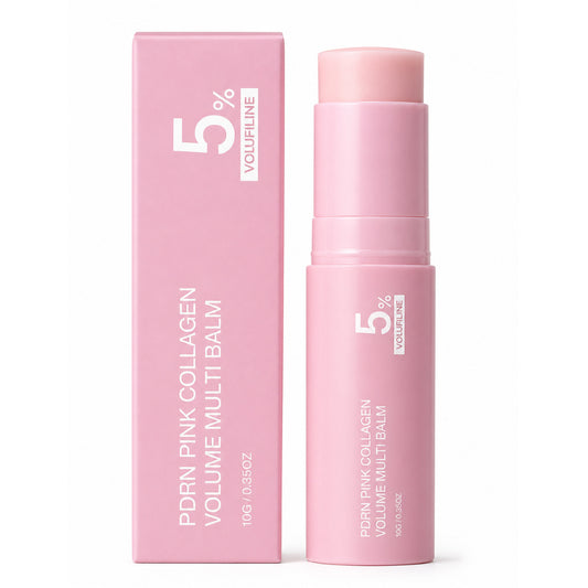 Pink Collagen Volume Multi‑Balm,All‑In‑One Anti‑Aging Stick, Firming & Smoothing for Fine Lines, Target Under‑Eyes, Neck, Forehead, Smile Lines & Lips