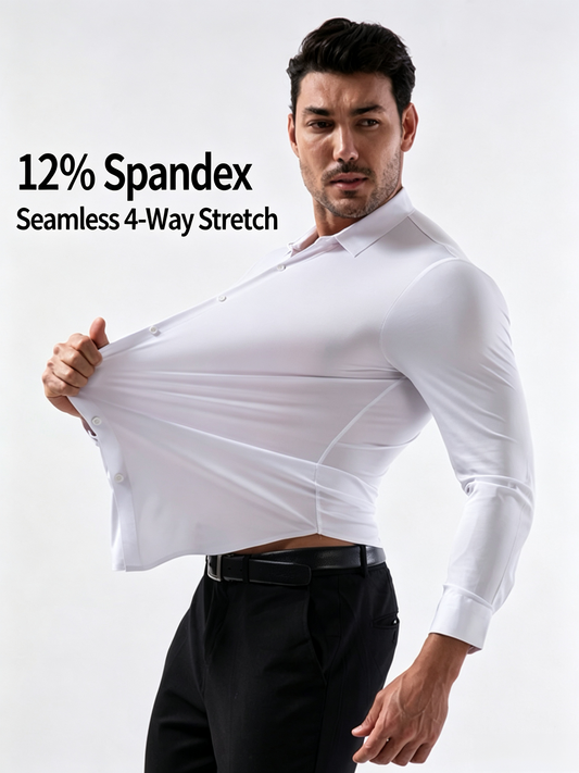 Men’s 16-Way Stretch Slim Fit Dress Shirt, Wrinkle-Free
