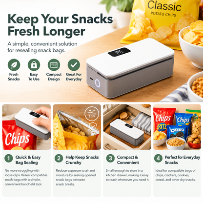 Mini Heat Bag Sealer – Keep Your Snacks Fresh & Crunchy