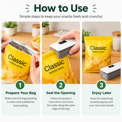 Mini Heat Bag Sealer – Keep Your Snacks Fresh & Crunchy