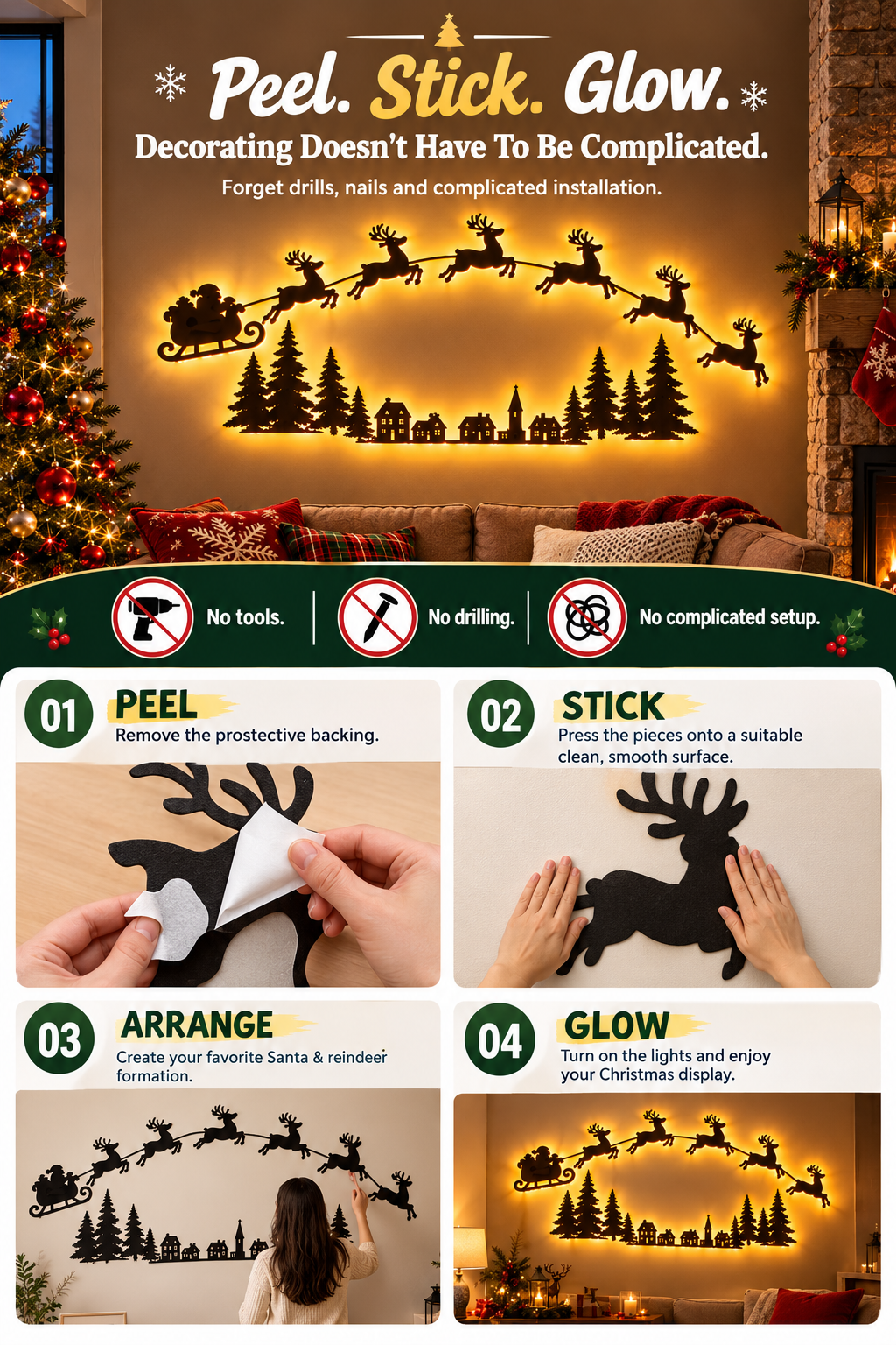 🎄 Turn Any Empty Wall Into Christmas Magic