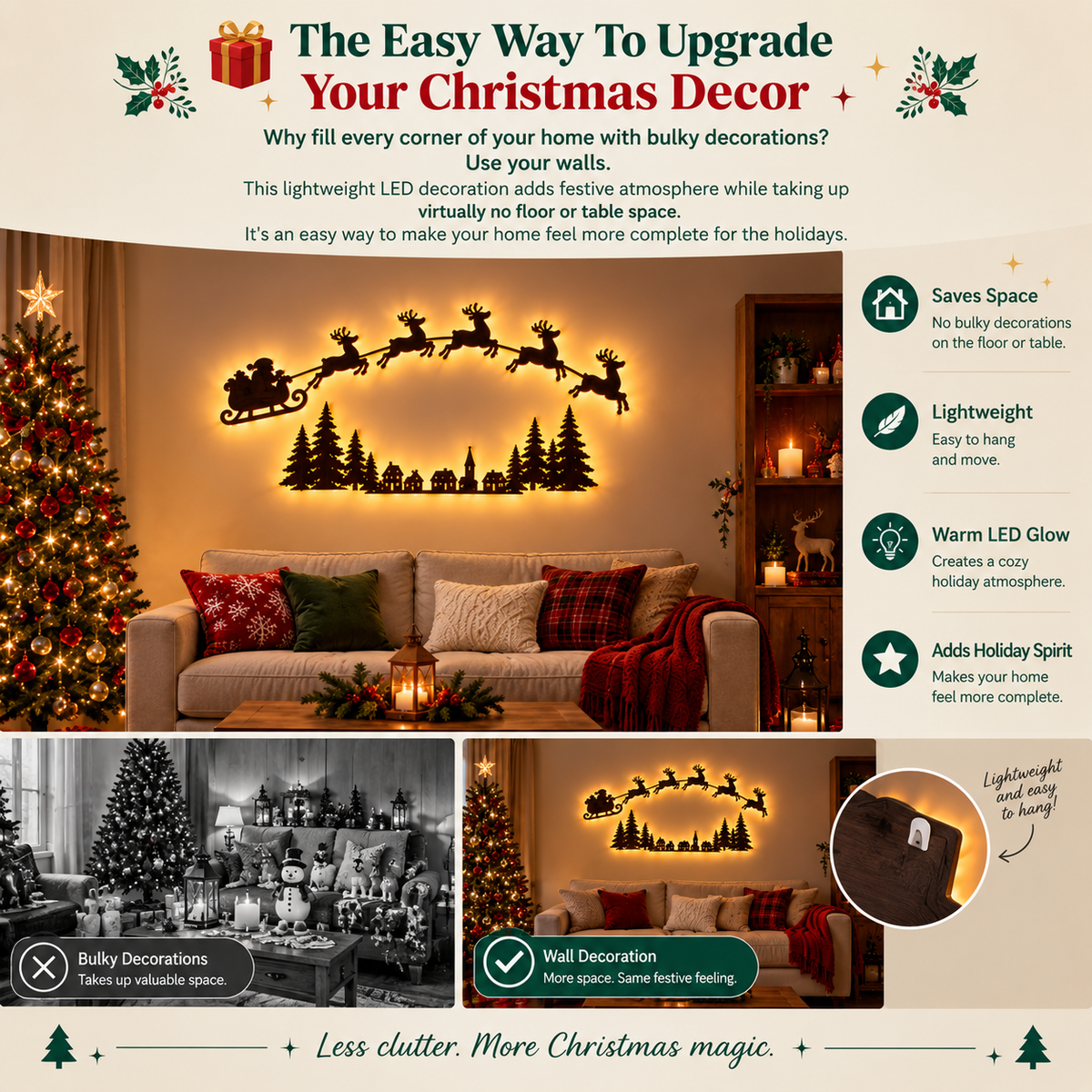 🎄 Turn Any Empty Wall Into Christmas Magic
